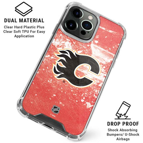 NHL Calgary Flames Frozen iPhone 16 Pro Clear Case
